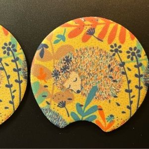 Hedgehog Sleeping Car Cup Holder Coasters New